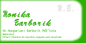 monika barborik business card